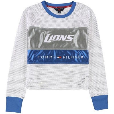 Tommy Hilfiger Womens Detroit Lions Graphic T-Shirt, White, Large