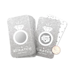 24ct Glitter Scratch Off Game Cards Light Silver
