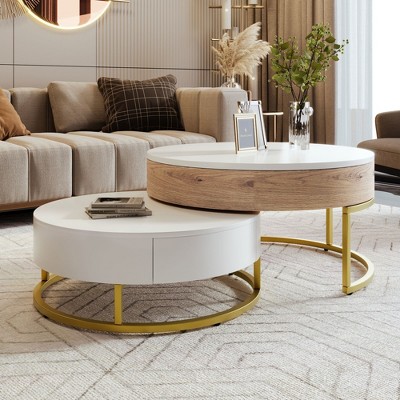 oak natural + antique white