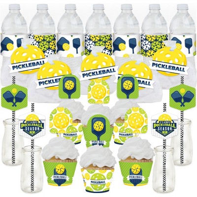 Big Dot of Happiness Let’s Rally - Pickleball - Birthday or Retirement Party Favors and Cupcake Kit - Fabulous Favor Party Pack - 100 Pieces