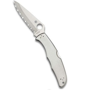 Spyderco Endura 4 Stainless Steel Pocket Knife with VG-10 Blade | Get Exceptional Cutting Performance with the Stainless Steel Handle, SpyderEdge - 1 of 4