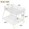 TiramisuBest Twin-over-Full Bunk Bed: Heavy-duty Sturdy Metal, Noise Reduced,Wooden Guardrail, Convenient for Three, No Box Spring, White - 4 of 4