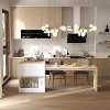 FUFU&GAGA White Kitchen Island Versatile 94.5" Table with Drawers and Shelves Table - 3 of 4