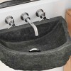 vidaXL Wall Hung Basin Gray (38-45) x (30-35) x 15 cm River stone - 3 of 4