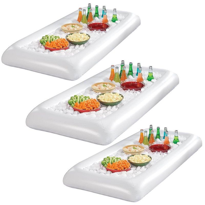 Sorbus White Inflatable Serving Bar With Drain Plug 3 pack, 1 of 6