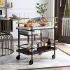 Goodspring Faux Marble Top 2 Shelf Serving Cart Black/White - HOMES: Inside + Out - 2 of 4