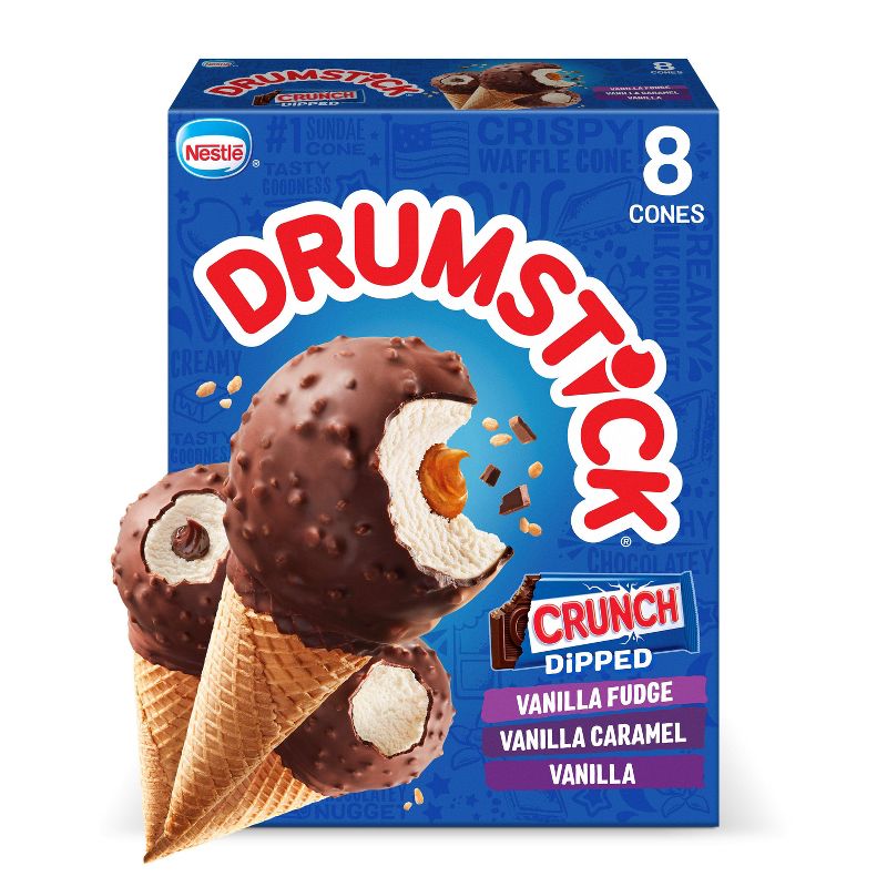 Nestle Drumstick Crunch Dipped Ice Cream Cone - 8ct, 1 of 16