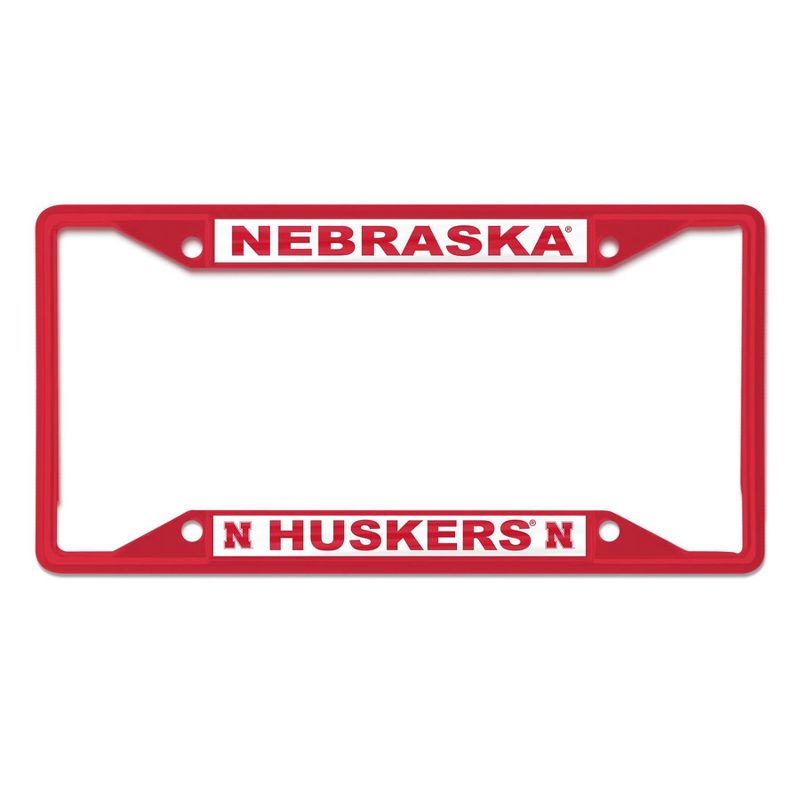 NCAA Nebraska Cornhuskers Colored License Plate Frame, 1 of 4