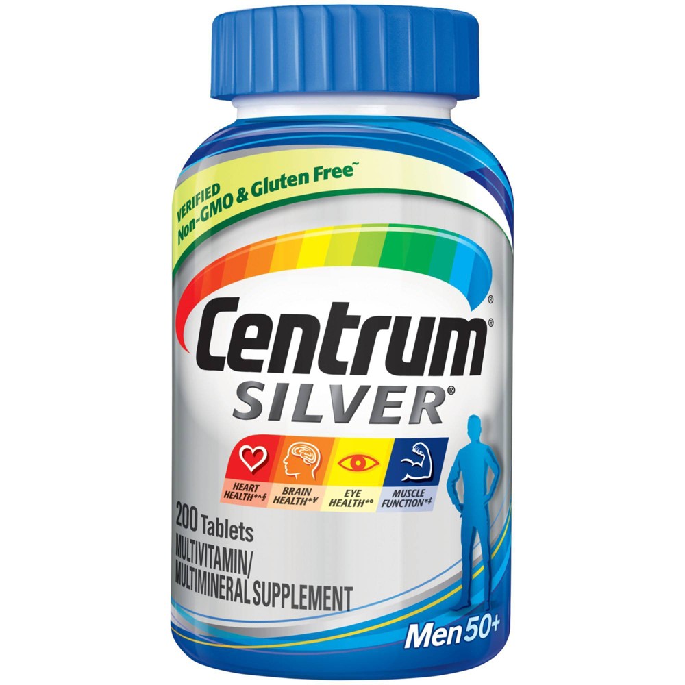 Centrum Silver Men 50+ Multivitamin Dietary Supplement Tablets - 200ct