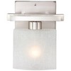 Possini Euro Design Modern Wall Light Sconce Brushed Nickel Hardwired 9 1/2" High Fixture White Linen Glass for Bedroom Living Room - 3 of 4