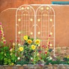 Lirago 71"H * 19.7"W * 1"D,4 Pack Metal Garden Trellis Rustproof Climbing Plant Support for Outdoor Flowers, Vines, Vegetables White Powder-Coated - 2 of 4