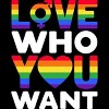 Adult Design By Humans Pride Love Who You WantBy BiTee Racerback Tank Top - 2 of 2