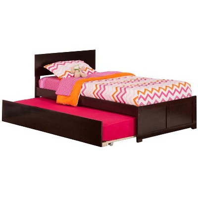 Atlantic Furniture Orlando Twin Flat Panel Foot Board w/ Urban Trundle Espresso
