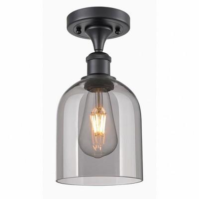 Bella - 1 Light Semi-Flush Mount In Industrial Style-10.75 Inches Tall and 5.5 Inches Wide