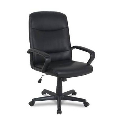 Bonded Leather High-Back Manager Chair Black - Global Furniture