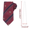 INSPIRE CHIC Men's Stripe Print Self-Tied Crown Flowers and Anchor Necktie for Graduation School Uniform College 1 Pc - 2 of 4