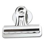 Universal Bulldog Magnetic Clips Steel 1/2" Capacity 2 1/4" Wide Nickel-Plated 12/PK 31261