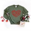 S.W.Smiley Christmas Outline Heart - Women's Graphic Sweatshirt - 3 of 4