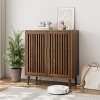 Sideboard Buffet Cabinet with Storage, Farmhouse Buffet Cabinet with Louvered Doors - 2 of 4