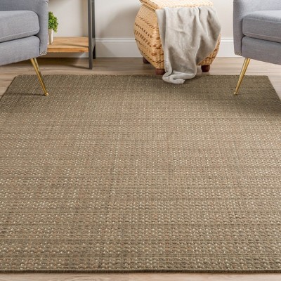 Mocha Wool Handmade Tufted Reversible Area Rug - 8' x 10'