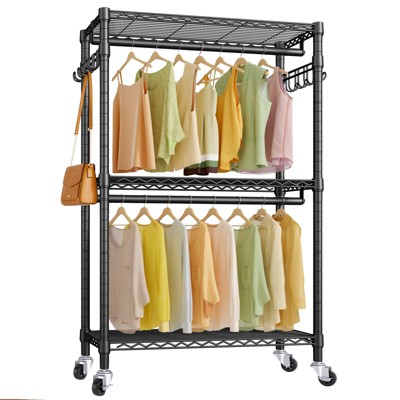 VIPEK R2 Plus 3 Tiers Portable Closets Heavy Duty Rolling Garment Rack Adjustable Clothes Rack