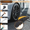 Heavy Duty Speed Bumps for Driveway,Pack Rubber Speed Bumps,2 Channel Modular Traffic Speed Bump Hump Cable Protector Ramps for Asphalt Concre - 3 of 4