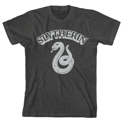 Bioworld Harry Potter Slytherin Clubhouse Youth Charcoal Heather Graphic Tee