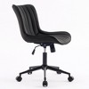 YOUNIKE Modern Home Office Chair Adjustable Swivel Desk Chair Leather Rolling Task Vanity Chair Seat Size 19.49"Wx16.93"Dx(17.91-22.64)"H - 3 of 4