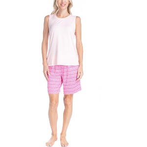 MUK LUKS Women's All Mixed Up 4 Piece Pajama Set - 1 of 4