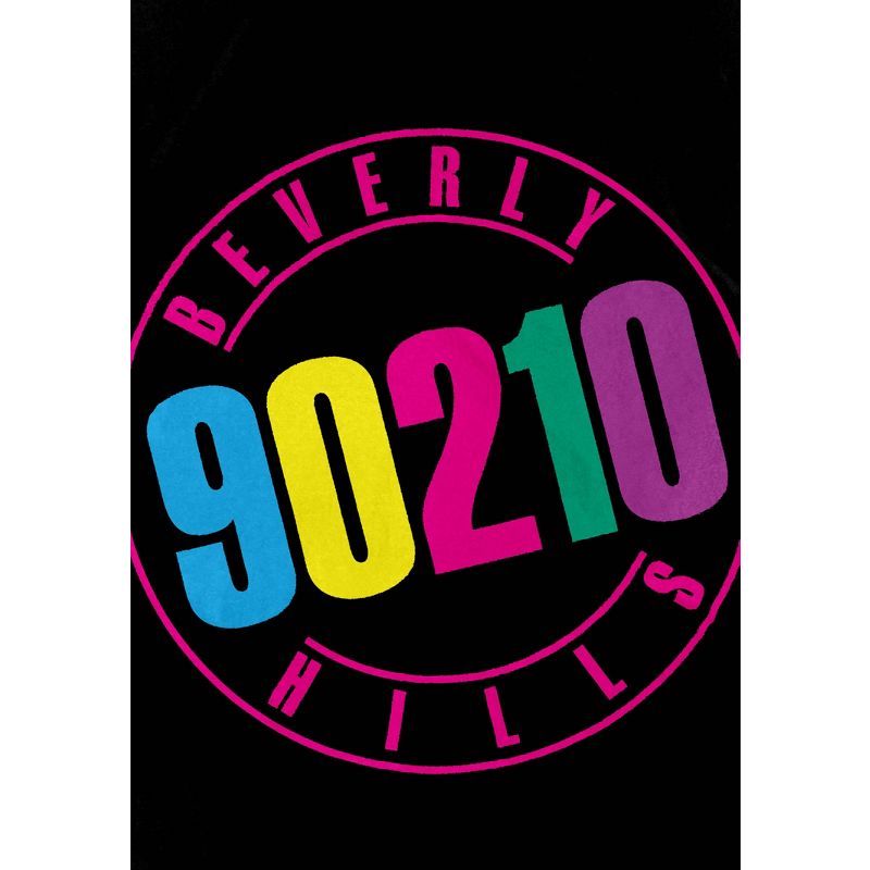 Beverly Hills 90210 Logo Super Soft And Cuddly Plush Fleece Throw Blanket Black, 3 of 4