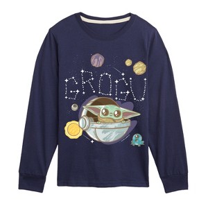 Boys' - The Mandalorian - Grogu Space Long Sleeve Graphic T-Shirt - 1 of 3