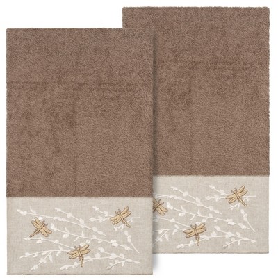 Linum Home Textiles 100% Turkish Cotton BRAELYN Embellished Towel Set