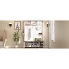 VYNXARIA Farmhouse 4-in-1 Hall Tree with 6 Hooks & Adjustable Shelves - Rustic White Entryway Bench - 3 of 4