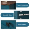 Lirago Farmhouse Console Table with 2 Drawers and Bottom Shelf-Antique Blue Rustic Side Table for Entryway and Living Room 15"D * 28"L  * 38"H - 4 of 4
