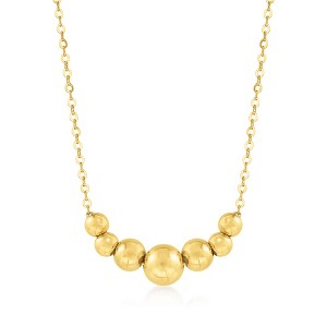 Ross-Simons Italian 14kt Yellow Gold Graduated Bead Necklace - 1 of 4
