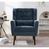 Lyngins Chenille Accent Chairs with Pillow and Solid Wood Legs,Upholstered Arm Chairs for Living Room,Bedroom - 2 of 4