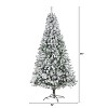 8ft. Flocked Spruce Artificial Christmas Tree – Snow-Kissed Seasonal Holiday X-Mas Centerpiece - 2 of 4