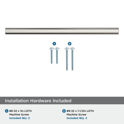 Satin Nickel 7-9/16" Modern Industrial Bar Pull