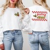 Simply Sage Market Women's Graphic Sweatshirt Feeling Jolly Checkered Front and Back - 2 of 4