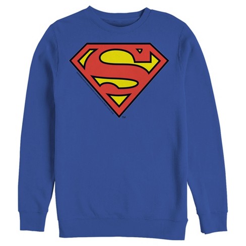 Men's Superman Logo Classic Graphic Tee Royal Blue Large