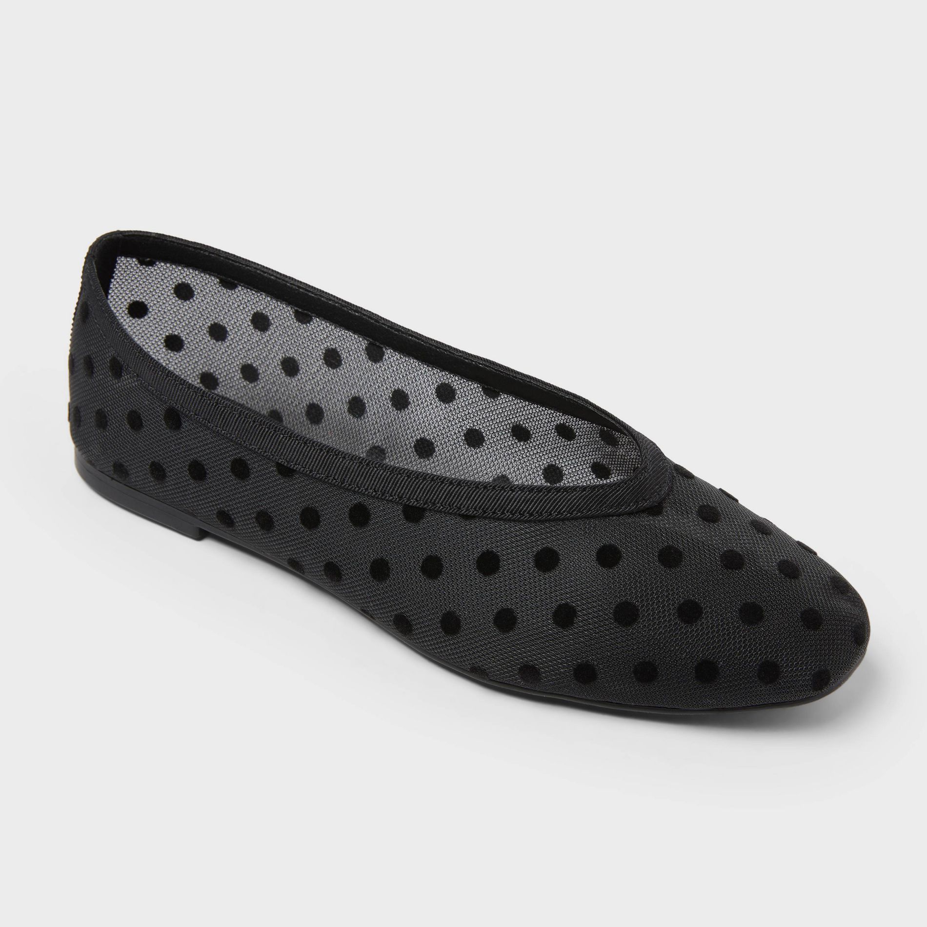 Women’s Sammie Mesh Flats with Memory Foam Insole - A New Day™ Jet Black 7.5