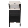 Hampden Furnishings Jumbo Presentation Lecture Podium Cart Ivory Woodgrain/Black: Modern Steel Frame, Wood Surface Office Cabinet - 4 of 4