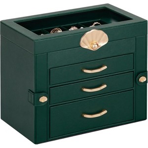 3-Drawer Jewelry Box and Display Organizer for Earrings and Necklaces - 1 of 4