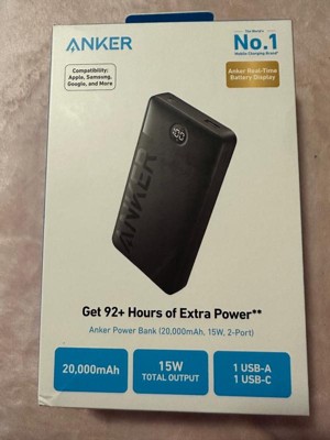 Anker 335 Power Bank 20000 mAh 20W PD Battery in Black