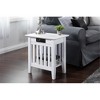 AFI Furnishings Mission Chair Side Table Set of 2 with Charger WH - 2 of 4