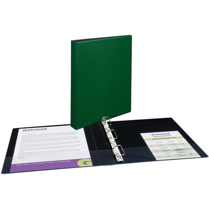 Avery Durable Binder, 1 Inch Slant Ring, Green, 2 of 3