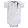 Hudson Baby Infant Boy Cotton Bodysuits, Plaid Bow Tie - 3 of 4