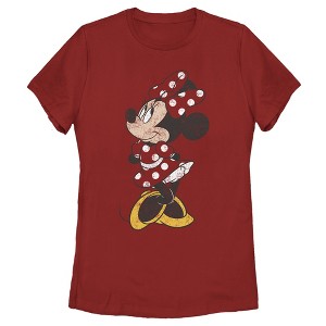 Women's Mickey & Friends Minnie Mouse Portrait Distressed T-Shirt - 1 of 4