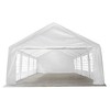 vidaXL White Party Marquee - Easy to Assemble, Steel Frame & PE Material, UV Protective & Water Resistant, with Decorative Wall Panels & Windows - 4 of 4