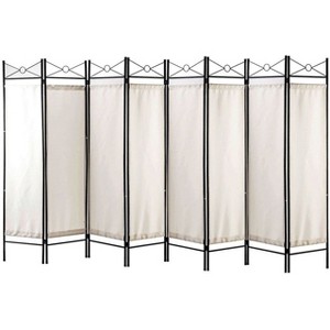 Legacy Decor Metal and Woven Fabric Room Divider with Two Way Hinges - 1 of 1